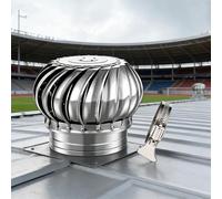 Campana de escape de techo de 11 cm, salida de aire de 10,2 cm, 25,4 cm, 30,5 cm, campana de ventilación de turbina, silenciosa, gira con viento/aire, fácil de instalar, ventilador de chimenea