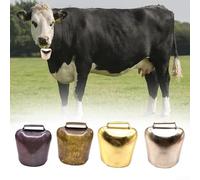 Campana de ganado y oveja, sonido claro para un monitoreo y manejo eficaz de animales (dorado mediano)