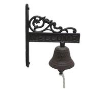 Campana de hierro fundido - Timbre de puerta de hierro fundido - Timbre de puerta de hierro fundido | Campana de alta calidad, resistente, rústica, estilo occidental, campana de pared de gallo, puerta
