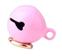Campana de Hierro para Mascotas con Llavero, Combinación Gratuita para un Aspecto Personalizado, Sonido de Campana Nítido, Adecuado para Perros y Gatos, 1 para su Mascota (Rosado)