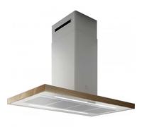 elica BIO ISLAND @ WH/A/120x53 USB ROVERE - PRF0148081A Campana extractora Isla | Clase energética A | Acabado madera blanca, instalación suspendida, diseño natural