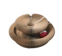 Campana de juguete rascador para gatos, cartón de órgano, tabla de molienda para gatos de interior, rascador de órgano mágico para gatos, rascador plegable interactivo para gatos, tabla de rascar