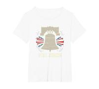 Campana de la Libertad Sigue sonando Camiseta, Mujer Tallas Grandes, Blanco, 3XL Grande