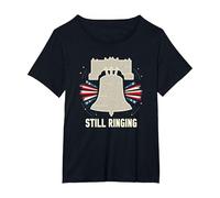 Campana de la Libertad Sigue sonando Camiseta, Mujer Tallas Grandes, Negro, 1XL Grande