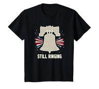 Campana de la Libertad Sigue sonando Camiseta, Niños, Negro, 3 años