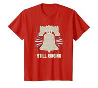 Campana de la Libertad Sigue sonando Camiseta, Niños, Rojo, 6 años