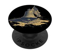 Campana de la Libertad simbólica en Disfraz de Colores de EE. UU PopSockets PopGrip Adhesivo