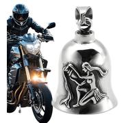 Campana de la suerte para motocicleta, campanilla de la suerte para motocicleta, campana de motociclista, accesorios de campana de motociclista, llavero para hombre, deseo suerte en la carretera, Ver