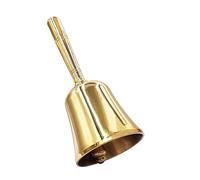 Campana de ladrido manual súper fuerte, cascabel for mascotas servicio cena latón macizo, dorado