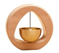 Campana de Madera - Cobre | Timbre magnético | Timbre de puerta de metal para decoración de entrada del hogar, uso en oficina y alerta diaria de puerta
