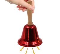 Campana de Mano | Campana de Llamada de Metal con Mango de Madera, decoración Fabulosa para Festivales, Campana de Llamada de Metal para Cena, Juego de Campana, Campana para Gato, Campana para Perro