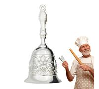 Campana de Mano, Campana pequeña,Campana de Servicio Vintage de Metal - Campana Escolar estética para Restaurante, Aula, Iglesia, Centro de Mesa de decoración navideña de Lujo