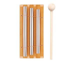 Campana de mano de atención plena: timbre de meditación, aula receptiva con mazo de madera | Relajación, sanación con sonido para oración y yoga | Instrumento de percusión Dispositivo de señal de aten