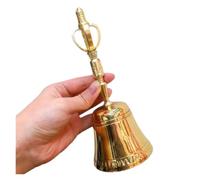 campana de mano de latón Campanas grandes de latón que suenan a mano, campanas cobre puro Feng Shui, King Kong(Square bell)