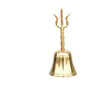 campana de mano de latón Campanas grandes de latón que suenan a mano, campanas cobre puro Feng Shui, King Kong(Trident bell)