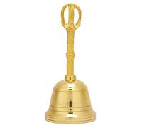 Campana de mano de latón puro popular, campana budista, instrumento taoísta Feng Shui para decoración de eventos de boda, cascabeles de alarma, campana de servicio, sonajero de