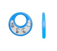 Campana de mano disponible en varios colores Pandereta Tambor de flores de doble cara Anillo de percusión(Blue)