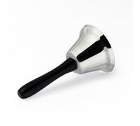 Campana de Mano Plateada de Acero Inoxidable | Campana con Mango para Restaurante, Hotel, Accesorio para Disfraz de Papá Noel