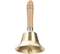 Campana de mano súper ruidosa, campanas de metal con mango de madera, campana de llamada de latón macizo para personas mayores en el hogar, bodas, entrenamiento de animales, oficina, cena, meditación