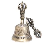 Campana de meditación budista tibetana,Campana de objetos del Dharma hechos a mano | Campanas tibetanas de meditación y oración, decoración de mediación de oficina en casa para yoga, concent