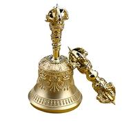 Campana De Meditación Budista, Tibetano Campana, La campana está grabada con un diseño vívido y atractivo y se utiliza como campana de invocación for oraciones de meditación ritual budista.