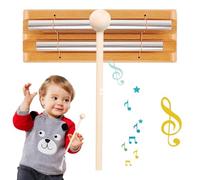 Campana de meditación - Campana reactiva de madera de aluminio, herramienta de sonido de atención plena clara, mazo hecho a mano, diseño acústico suave, resonancia equilibrada, sostenimiento para yoga