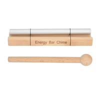 Campana de meditación de madera, campana manual de aleación de aluminio con mango de madera de cerezo, tono relajante único para la sanación sonora de la atención plena en yoga, in (Tipo 1)