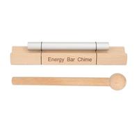 Campana de meditación de madera, instrumento de percusión portátil de madera de cerezo de aleación de aluminio de primera calidad para relajación, yoga, atención plena, prácticas (4096)