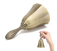 Campana de Metal de Diseño Retro, Agitar para un Sonido Fuerte y Claro, Acabado Galvanizado Duradero, Fácil de Limpiar, Campana de Señal para Cena, Clase, Servicio de Bar, (Bronce)