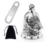Campana De Moto Guardian Bell Para Motocicleta,Campanilla De Motocicleta,Amuleto De La Suerte,Campana De Protección De Ángel Para Bendecir La Paz,Amuleto De La Suerte,Plata