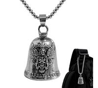 Campana De Motocicleta Amuleto | Accesorios De Motocicleta Angel | Pequeño Colgante De Campana De Motero - Para Viajes Largos Desplazamientos Diarios Paseos En Grupo Cumpleaños Vacaciones Navidad Bici