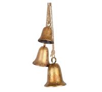 Campana de Navidad vintage hecha a mano con sonido armonioso metal for interiores y exteriores Para Casamento Navidad