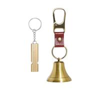 Campana de oso para exteriores, silbato de oso de metal, equipo de supervivencia portátil con mosquetón, equipo de seguridad para senderismo, campanas de alerta de vida silvestre, para deportes