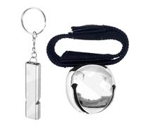 Campana de protección de oso para camping, silbato de autodefensa de supervivencia, campana de senderismo con modo silencioso, accesorio de metal para exteriores con correa segura, equipo de ciclismo