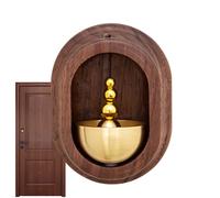 Campana de puerta magnética para comerciante - Campana baja de madera, recordatorio frontal fácil de fijar, sonido decorativo encantador | Accesorio de hogar y jardín para escaparates de tienda