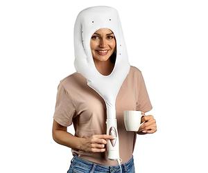 Campana de secado iónica ProfiCare PC-HTH 3003 3 en 1, secador de pelo y cepillo rizador en uno, incluye práctica bolsa de almacenamiento, blanco