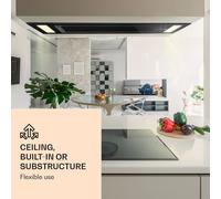 Campana de techo Remy 90 cm, 619 m³/h, 230W, 3 niveles mando a distancia