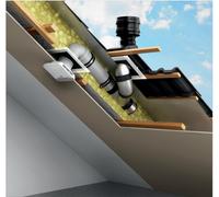 Campana de tejado inclinado SDL y Kit de conexión para obra gruesa ZUDAH negro de Aereco - 130523