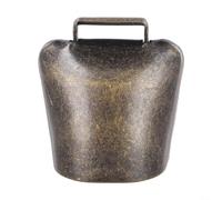Campana de vaca de hierro para ganado y oveja, campana de cuello de ganado ruidoso para pastoreo y pastoreo, para campana de animales de tono cobre para caballo y cabra, campanas de pasto de granja