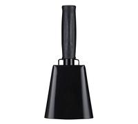 Campana de vaca de metal de acero de 20,5 cm con asa, silenciador, ruidosa, para deportes, fútbol, hockey, béisbol, baloncesto, juegos, fiesta, concierto, graduación, escuela, boda, granja, rancho