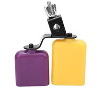Campana de Vaca, Instrumento de Percusión ABS Cuadrado Tono Alto Bajo Amarillo Morado para Educación Familia Fiestas Actividades Musicales