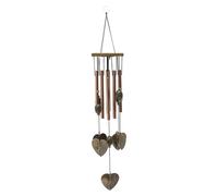 Campana De Viento Campanas de Viento de Madera for Exteriores, Tono Profundo, conmemorativas, con 8 Tubos Huecos de Metal y una melodía Relajante.