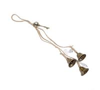 Campana de viento de bruja de hierro con 3 campanas para protección del hogar y eliminación de energía negativa, añade aura mística y símbolo de fortuna para espacios de vida (A y A)