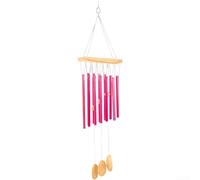 Campana de viento de doce tubos hecha de aluminio para un montaje ligero y un rendimiento acústico consistente en interiores y exteriores (morado)