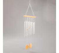 Campana de viento de doce tubos hecha de aluminio para un montaje ligero y un rendimiento acústico consistente en interiores y exteriores (plateado)