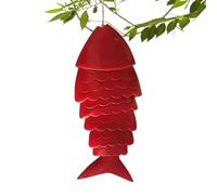 Campana de Viento de Koi, carillón de Viento de,Campanas de de Metal para Exterior | Carillón de de jardín de Peces Koi de Metal Creativo para Adornos del hogar
