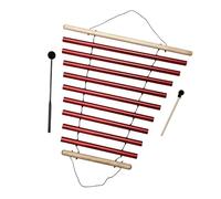 ＡＷＨＡＯ Campana de Viento Instrumento de Sonido Barra Giratoria Meditación Campana Relajante Metal Tonos Adecuada para Mindfulness Educación Infantil, Rojo
