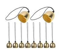 Campana, decoración for colgar en la pared, 10 piezas de adornos navideños colgantes, cascabeles de cobre dorado vintage, decoración de árbol, cascabeles de vaca de la suerte hechos a mano, campanilla