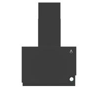 Campana decorativa alpha gea elite cristal negro doble zona de absorción 650 m3, tira led, mando iluminado **alta gama**