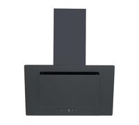 Campana decorativa inclinada 90cm, 528m3/h, negra, VALBERG FIH 90 MK 302C